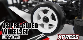 V3 Pre-Glued Wheelset for 1/10 Mini