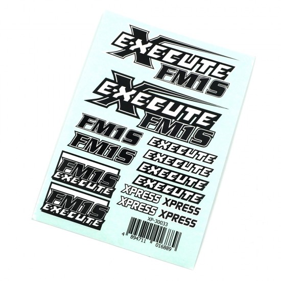 Execute FM1S Logo Sticker Decal A6 148x105mm