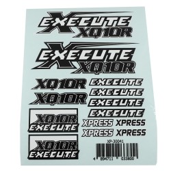 Execute XQ10R Logo Sticker Decal A6 148x105mm