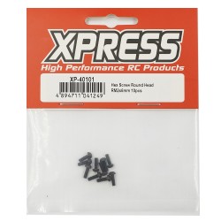 Hex Screw Round Head RM2x6mm 10pcs