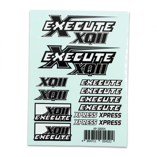 Execute XQ11 Logo Sticker Decal A6 148x105mm