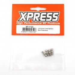 Low friction 4.8mm Ball Stud 6mm Thread 4pcs