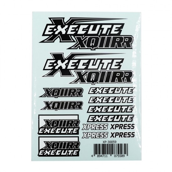 Execute XQ11RR Logo Sticker Decal A6 148x105mm