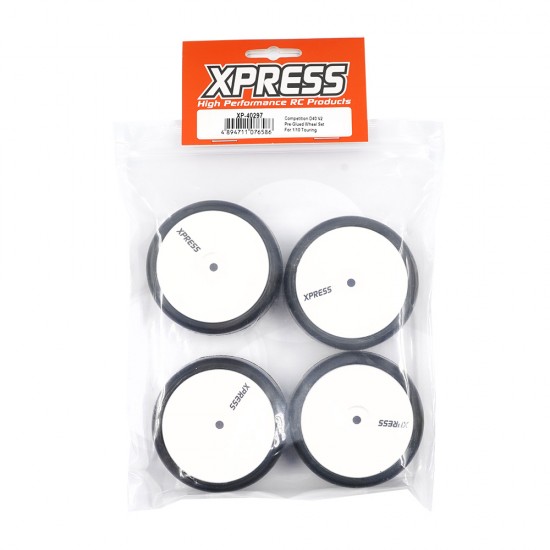 Competition D40 V2 Pre-Glued Wheel Set For 1/10 Touring